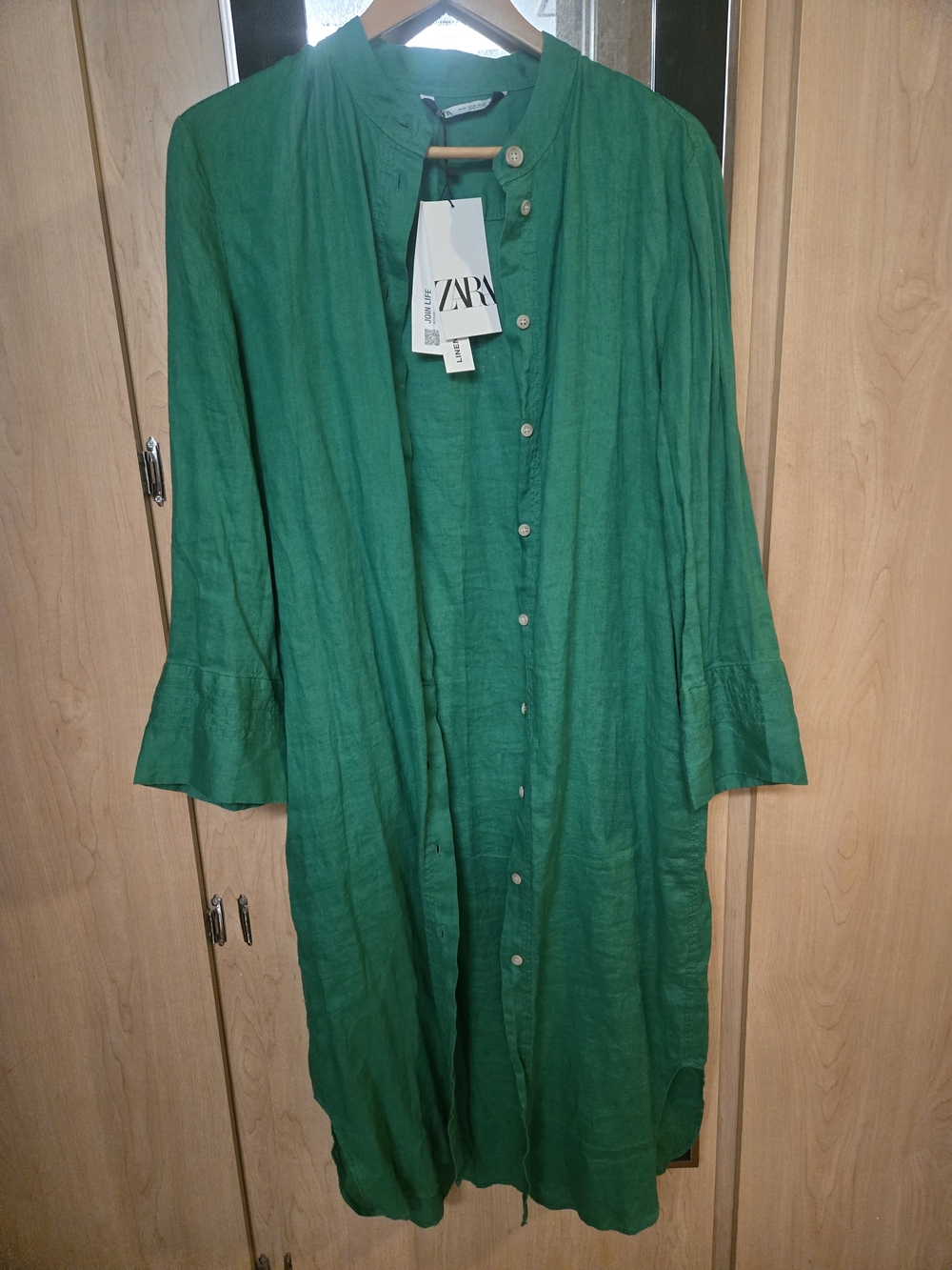 Zara Green Long Sleeve Dress